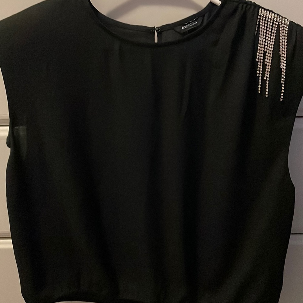 Black sleeveless top from Express